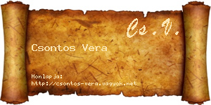 Csontos Vera névjegykártya
